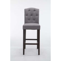 Taburete Louise en Tela Antiguo,Gris claro