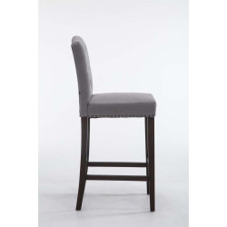 Taburete Louise en Tela Antiguo,Gris claro