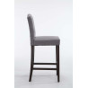 Taburete Louise en Tela Antiguo,Gris claro