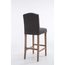Taburete Louise en Tela Antiguo claro,Gris oscuro