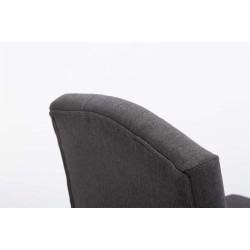 Taburete Louise en Tela Antiguo claro,Gris oscuro