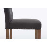 Taburete Louise en Tela Antiguo claro,Gris oscuro