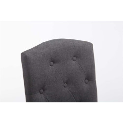 Taburete Louise en Tela Antiguo claro,Gris oscuro