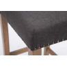 Taburete Louise en Tela Antiguo claro,Gris oscuro