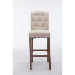 Taburete Louise en Tela Antiguo claro,Crema