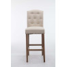 Taburete Louise en Tela Antiguo claro,Crema