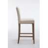 Taburete Louise en Tela Antiguo claro,Crema