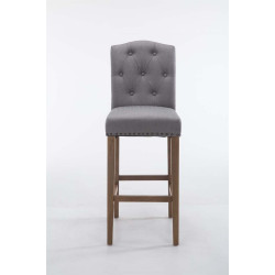 Taburete Louise en Tela Antiguo claro,Gris claro