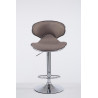 Taburete Las Vegas V2 En Tela Gris topo,Cromado
