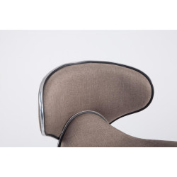 Taburete Las Vegas V2 En Tela Gris topo,Cromado