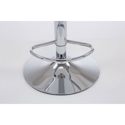 Taburete Las Vegas V2 En Tela Gris topo,Cromado