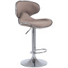 Taburete Las Vegas V2 En Tela Gris topo,Cromado