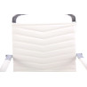 Silla de Oficina Ergonómica Burnley Blanco,Simil cuero