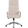 Silla De Oficina Fynn Tapizada En Tela o Simil Cuero Crema,Simil cuero