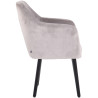 Silla De Salón Utrecht En Terciopelo Gris,Negro (roble)