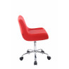 Taburete de Trabajo Club con ruedas Rojo