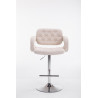 Taburete de Bar Dublin en Tela Beige,Cromado