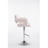 Taburete de Bar Dublin en Tela Beige,Cromado