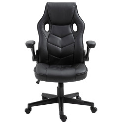 Silla Gamer Omis En Simil Cuero Negro/negro