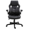 Silla Gamer Omis En Simil Cuero Negro/negro