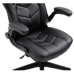 Silla Gamer Omis En Simil Cuero Negro/negro