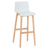 Taburete  Hoover Con Asiento En Polipropileno Blanco
