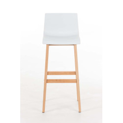 Taburete  Hoover Con Asiento En Polipropileno Blanco