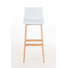 Taburete  Hoover Con Asiento En Polipropileno Blanco