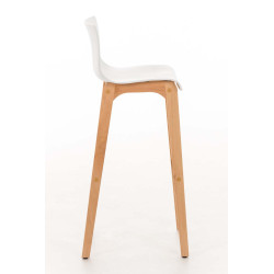 Taburete  Hoover Con Asiento En Polipropileno Blanco