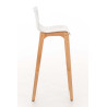 Taburete  Hoover Con Asiento En Polipropileno Blanco