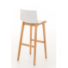 Taburete  Hoover Con Asiento En Polipropileno Blanco