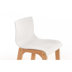 Taburete  Hoover Con Asiento En Polipropileno Blanco