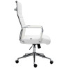 Silla De Oficina Kolumbus En Cuero Original Blanco