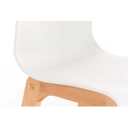 Taburete  Hoover Con Asiento En Polipropileno Blanco