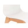 Taburete  Hoover Con Asiento En Polipropileno Blanco