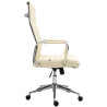 Silla De Oficina Kolumbus En Cuero Original Crema