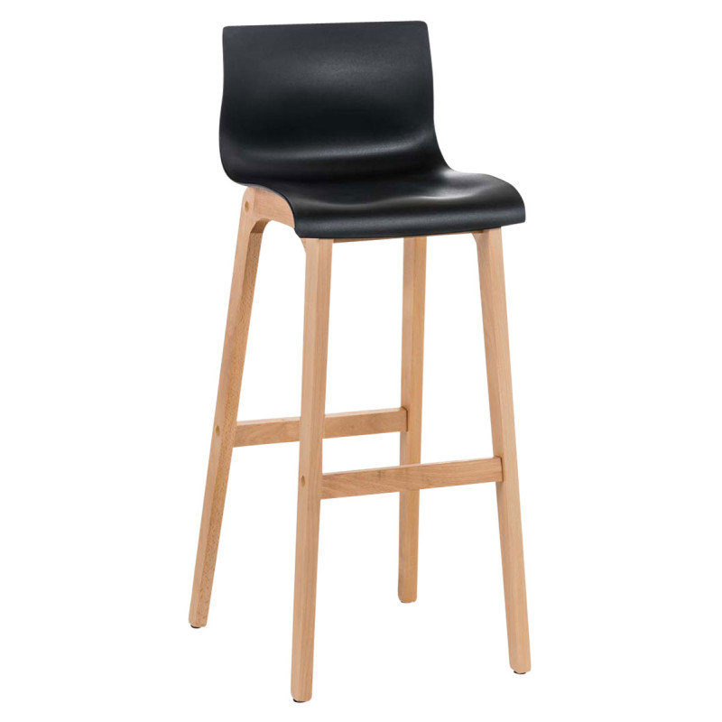 Taburete Hoover Con Asiento En Polipropileno Negro