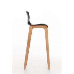 Taburete  Hoover Con Asiento En Polipropileno Negro