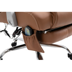 Silla De Oficina Pacific Con Función Masaje Marrón claro