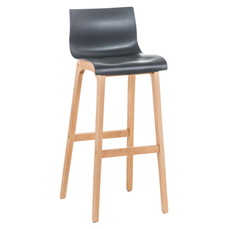 Taburete Hoover Con Asiento En Polipropileno Gris