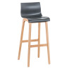 Taburete  Hoover Con Asiento En Polipropileno Gris