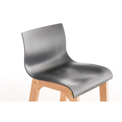 Taburete  Hoover Con Asiento En Polipropileno Gris