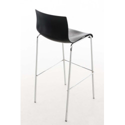 Taburete Hoover con Base de 4 Pies Negro,Cromado