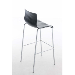 Taburete Hoover con Base de 4 Pies Gris,Cromado