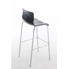 Taburete Hoover con Base de 4 Pies Gris,Cromado