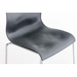 Taburete Hoover con Base de 4 Pies Gris,Cromado