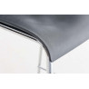 Taburete Hoover con Base de 4 Pies Gris,Cromado