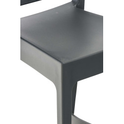 Taburete Apilable Maya Gris oscuro
