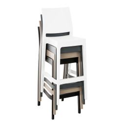 Taburete Apilable Maya Gris oscuro