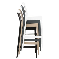 Taburete Apilable Maya Gris oscuro